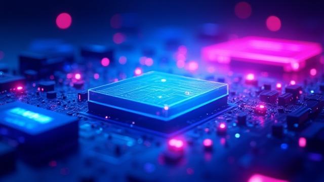 Abstract UI elements and a glowing screen, representing future UI design trends.